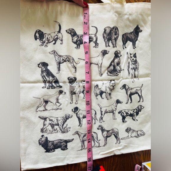 Canvas Tote Bag Aesthetic Print Dog‎ Breeds Reusable cotton cloth eco-friendly - Picture 4 of 6